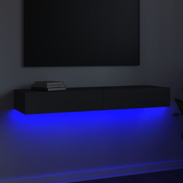 vidaXL Sj&oacute;nvarpssk&aacute;pur me&eth; LED-lj&oacute;sum Gr&aacute;r 120x35x15,5 cm