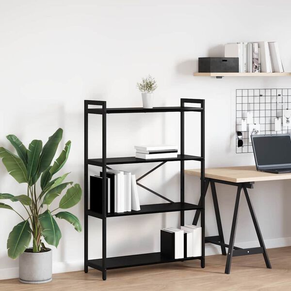 vidaXL Hilla Svartur Eik 80 x 30 x 120 cm Samsettur vi&eth;ur