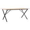 vidaXL Bor&eth;stofubor&eth; X-grind 180x90x75cm Gegnheill Vi&eth;ur og Steypuj&aacute;rn