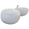 Vegghengt Salerni og Bidet sett Hv&iacute;tt Keramik