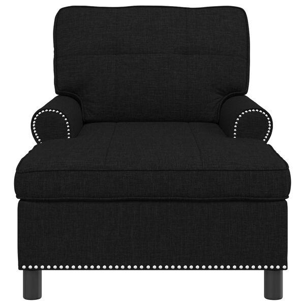 vidaXL Chaise Lounge me&eth; p&uacute;&eth;i Svart 91 x 157 x 91 cm d&uacute;kur