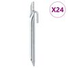 vidaXL Tjaldh&aelig;lar 24 stk. V-laga 17 cm &Oslash;20 mm Galvanh&uacute;&eth;a&eth; St&aacute;l