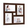 vidaXL Myndarammar &aacute; 4x(13x18 cm) Mynd D&ouml;kkbr&uacute;nn MDF