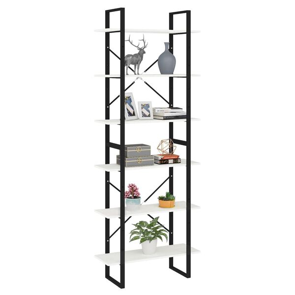 vidaXL Hár skápur Hvítur 80x30x210 cm Gegnheil Fura