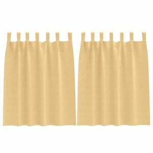 vidaXL Svartgard&iacute;nur me&eth; hringjum 2 pcs Drapplita&eth;ur 140 x 140 cm