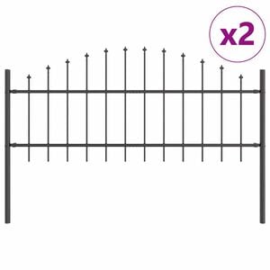 vidaXL Gar&eth;hefti 2 pcs Gr&aacute;r 170 x 140 cm Dufth&uacute;&eth;a&eth; st&aacute;l