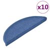 vidaXL Stigamottur 10 stk 56x17x3 cm bl&aacute;ar h&aacute;lfhringlaga