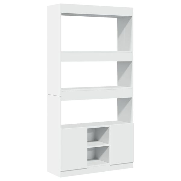 vidaXL Hár Skenkur Hvítur 92x33x180 cm Samsettur Viður