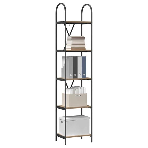 vidaXL Hilla Artisan Eik 40 x 30 x 183 cm Samsettur vi&eth;ur