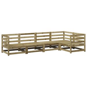 vidaXL 5 Parta Gar&eth;s&oacute;fasett Gegndreypt Tr&eacute;furu