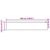 vidaXL Garnogard&iacute;na me&eth; gluggatj&ouml;ldum Hv&iacute;tt 500 x 120 cm P&oacute;l&yacute;ester
