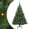 vidaXL Gervi j&oacute;latr&eacute; me&eth; 150 LED me&eth; standi Gr&aelig;nn 120 cm PE og PVC