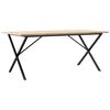 vidaXL Bor&eth;stofubor&eth; X-grind 180x90x75,5 cm Gegnheill Fura /Steypuj&aacute;rn