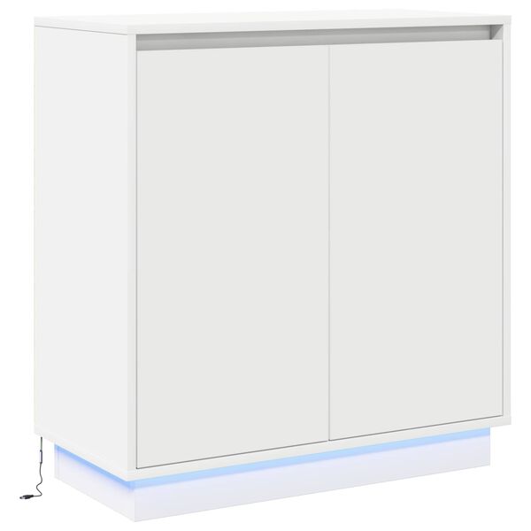 vidaXL LED Hli&eth;arsk&aacute;pur Hv&iacute;tt 71 x 34,5 x 75 cm Samsettur vi&eth;ur