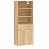 vidaXL Sk&aacute;pur Sonoma Eikarlitur 69,5x34x180 cm Samsettur Vi&eth;ur