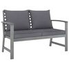 vidaXL Gar&eth;bekkur 120 cm me&eth; D&ouml;kkr&aacute;rri Sessu Gegnheill Akas&iacute;uvi&eth;ur