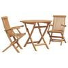 vidaXL Gar&eth;ur bor&eth;sett 3 pcs Br&uacute;nn Hrein akas&iacute;utr&eacute;