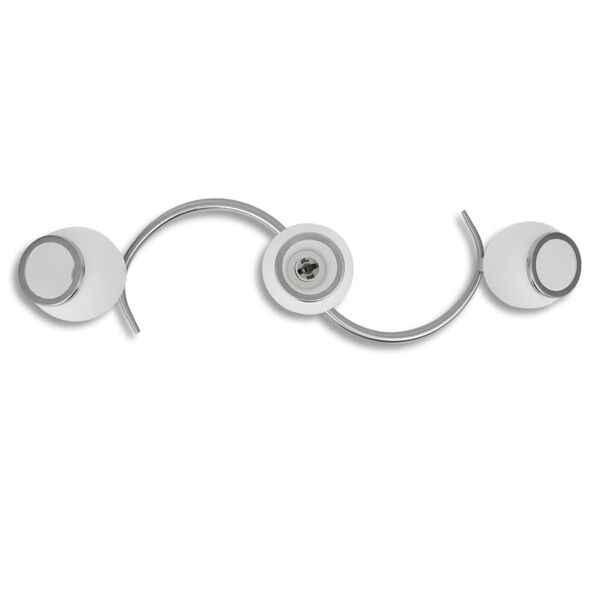 Loftljós með Glerkúplum á Bylgjulaga Slá fyrir 3 E14 Perur