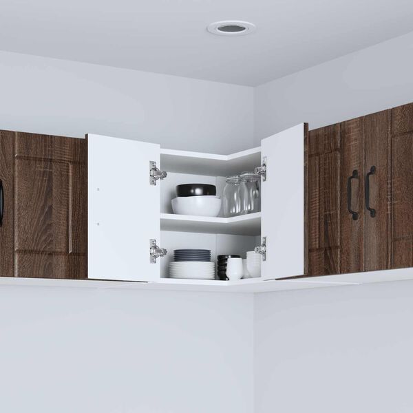 vidaXL Eldh&uacute;s sk&aacute;pur Br&uacute;nn eik 57 x 57 x 40 cm Samsettur vi&eth;ur