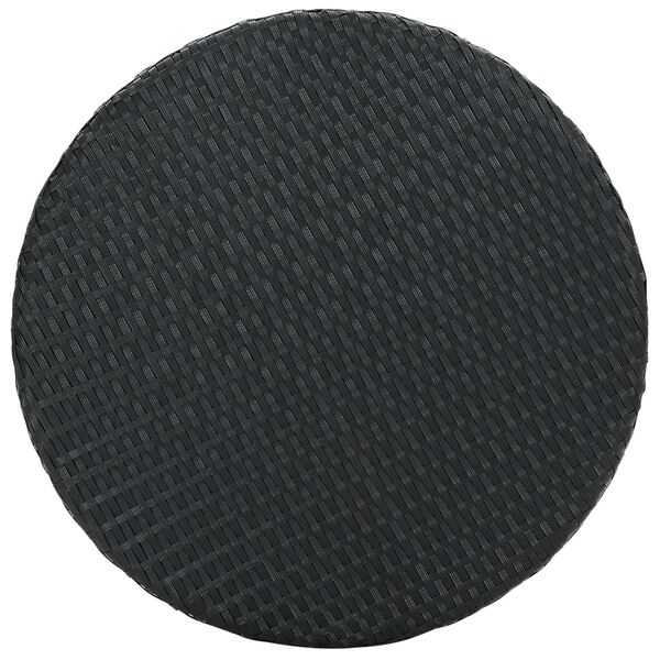 vidaXL Garðborð Svart 60,5 x 106 cm Pólýrattan