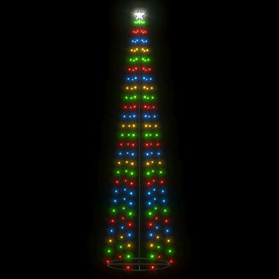 vidaXL Jólaljósakeila 136 Lituð LED Ljósaskreyting 70x240 cm