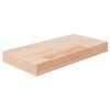 vidaXL Vegghilla 40x20x4 cm &Oacute;me&eth;h&ouml;ndla&eth;ur Gegnheill Eikarvi&eth;ur