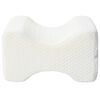 vidaXL Knee Pillow Hv&iacute;t Minnisfro&eth;a og p&oacute;l&yacute;ester 26 x 21,5 x 15 cm