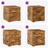 vidaXL Geymslust&oacute;ll me&eth; geymslu Br&uacute;nn 40 x 40 x 45 cm Solid teak vi&eth;ur