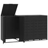 vidaXL Sorptunnugeymsla fyrir 3 tunnur 207x79x117 cm Svart St&aacute;l
