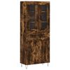 vidaXL H&aacute;r Sk&aacute;pur Reykt&oacute;na Eikarlitur 69,5x34x180 cm Samsettur Vi&eth;ur