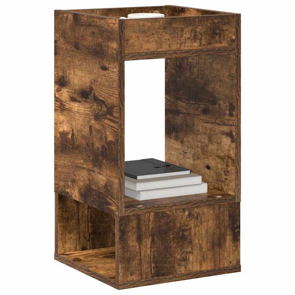 vidaXL Endabor&eth; Rau&eth;-eik 30 x 30 x 56 cm Samsettur vi&eth;ur