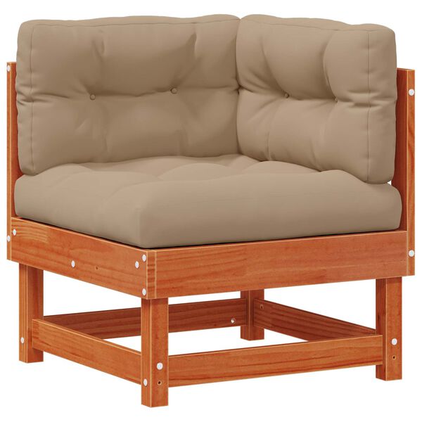 vidaXL Gar&eth;setustofa 6 pcs VaxBr&uacute;nn Mass&iacute;ft furuvi&eth;