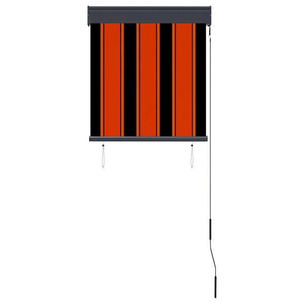 vidaXL Útirúllugardína 60x250 cm Appelsínugul og Brún