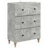 vidaXL Sk&uacute;ffusk&aacute;pur Steinsteypugr&aacute;r 66 x 34,5 x 90 cm Samsettur vi&eth;ur