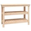vidaXL Vinnubekkur 110,5x50x80 cm Gegnheil Fura