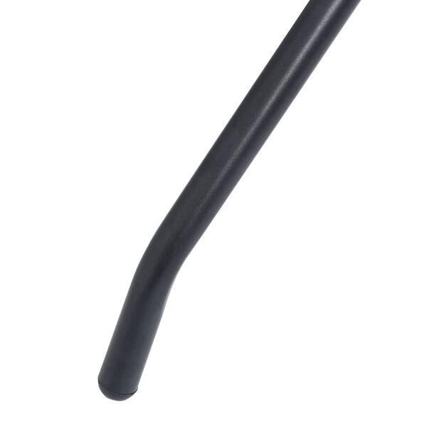 vidaXL Gar&eth;bor&eth; Svart 60 cm St&aacute;l og Gler