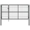 vidaXL Gar&eth;hli&eth; me&eth; St&oacute;lpum St&aacute;l 350x140 cm Reykgr&aacute;tt