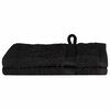 vidaXL Gestahandkl&aelig;&eth;i SOLUND 2 pcs Svartur 15 x 21 cm 550 gsm