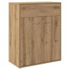 vidaXL skenkur Artisan Eik 60x30x75 cm Hanna&eth;ur vi&eth;ur