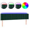 vidaXL LED H&ouml;f&eth;agafl D&ouml;kkgr&aelig;nt 183x16x78/88 cm Flauel