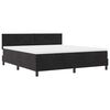 vidaXL LED Box Spring R&uacute;m me&eth; d&yacute;nu me&eth; led Svartur 180 x 200 cm Flauel