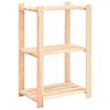 vidaXL Geymslurekki 3 Hillur 60x38x90 cm Gegnheil Fura 150 kg