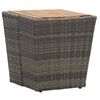 vidaXL Tebor&eth; Gr&aacute;tt 41,5x41,5x43 cm P&oacute;l&yacute;rattan og Akas&iacute;uvi&eth;ur