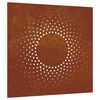 vidaXL Veggskreyting &iacute; Gar&eth;inn 55x55 cm Corten-st&aacute;l S&oacute;larmynstur