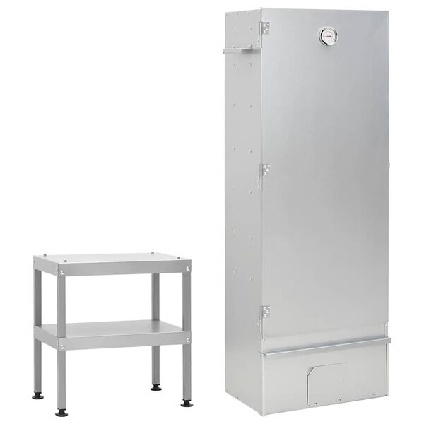 vidaXL BBQ Reykofn me&eth; Bor&eth; Sinkh&uacute;&eth;a&eth; St&aacute;l