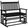 vidaXL Ruggubekkur Svartur 118x70x104,5 cm Gegnheil &Ouml;sp