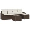 vidaXL S&oacute;fasett me&eth; p&uacute;&eth;i 6 pcs p&oacute;l&yacute;rattan