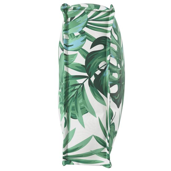 vidaXL Brettpúði fyrir bakstoð Blóm Laufmynstur 120 x 40 x 12 cm