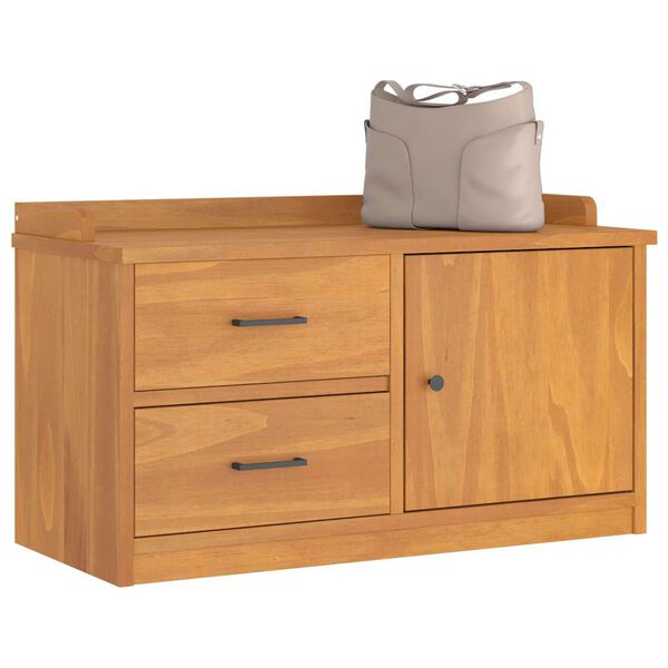 vidaXL Gangbekkur SANDNES 87x40x50 cm Gegnheil Fura