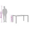 vidaXL Garðborð með Glerplötu Brúnt 150x90x75 cm Pólýrattan